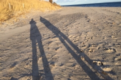 Strand-Pelzerhaken-Schatten-Selfie-Zwei